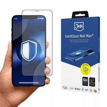   3MK HardGlass Matt Max iPhone 12/12 Pro 6,1" matt edzett üvegfólia, fekete