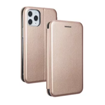   Beline Book Magnetic oldalra nyíló tok iPhone 12 mini, rozéarany