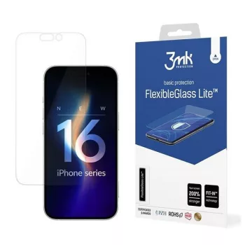   3MK FlexibleGlass Lite iPhone 16 hibrid üvegfólia, átlátszó