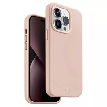  UNIQ Lino Hue MagSafe tok iPhone 14 Pro 6,1" Magclick hátlap, tok, rózsaszín