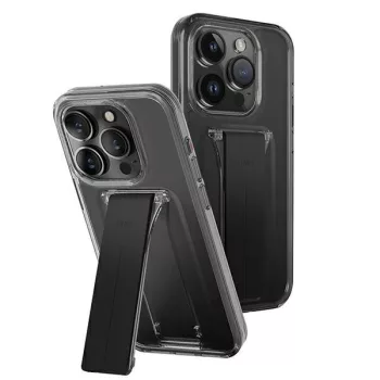   UNIQ Heldro tok Mount iPhone 15 Pro Max 6.7", szürke, átlátszó