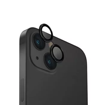   UNIQ Optix alumínium kamera objektívvédő iPhone 15 6.1"/15 Plus 6.7" éjfekete