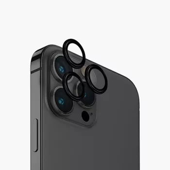   UNIQ Optix alumínium kamera objektívvédő iPhone 15 Pro 6.1" éjfekete
