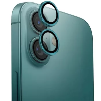   UNIQ Optix alumínium kamera objektívvédő iPhone 16 6.1"/16 Plus 6.7" smaragd, zöld