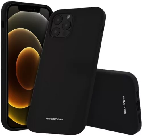 Mercury Soft Silicone Case hátlap, tok iPhone 13 Pro 6.1", fekete