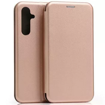   Beline Book Magnetic oldalra nyíló tok Samsung A54 5G A546, rozéarany