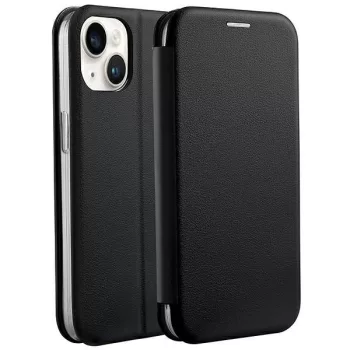   Beline Book Magnetic oldalra nyíló tok iPhone 15 6.1", fekete