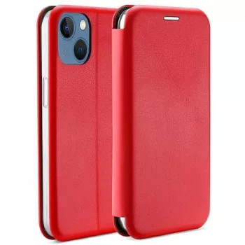   Beline Book Magnetic oldalra nyíló tok iPhone 15 6.1", piros