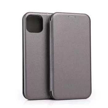   Beline Book Magnetic oldalra nyíló tok iPhone 15 Plus 6,7", sötétszürke