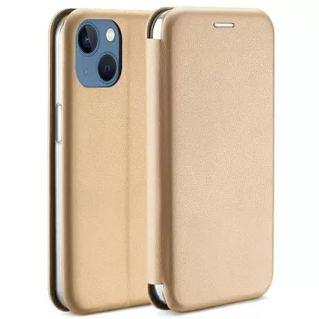   Beline Book Magnetic oldalra nyíló tok iPhone 15 Plus 6,7", arany