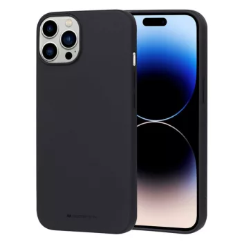   Mercury Soft Silicone Case hátlap, tok iPhone 14 Pro Max 6.7", fekete