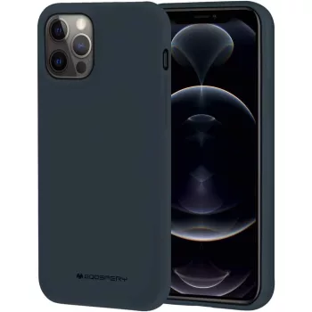   Mercury Soft Silicone Case hátlap, tok iPhone 15 6.1", sötétkék
