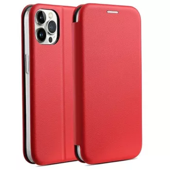   Beline Book Magnetic oldalra nyíló tok iPhone 14 Pro Max 6.7", piros