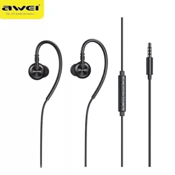   AWEI L3 vezetékes headset, fülhallgató, 3.5mm jack, fekete