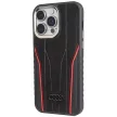 Audi Genuine Leather MagSafe iPhone 14 Max (AU-TPUPCMIP14PM-R8/D3-RD) MagSafe hátlap, tok, fekete-piros