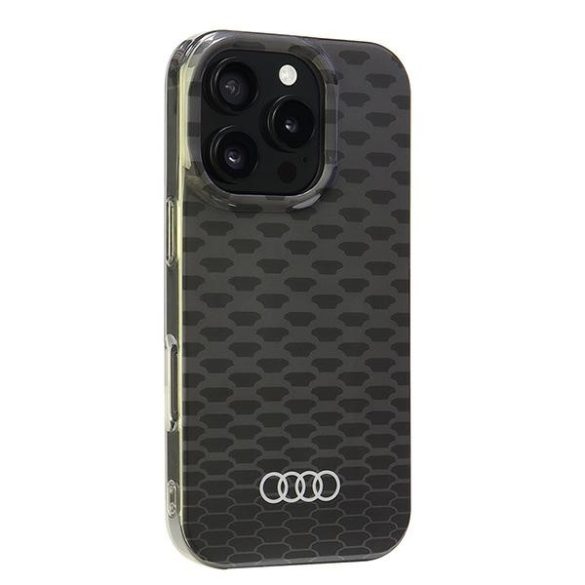 Audi IML Stitching Pattern MagSafe iPhone 16 Pro (AU-IMLMIP16P-Q5/D3-BK) Magsafe kompatiblis hátlap, tok, fekete