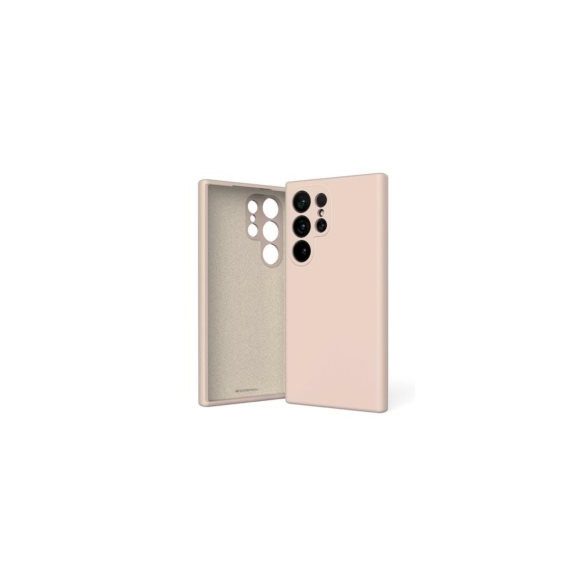 Mercury Goospery Silicone Samsung Galaxy S24 Ultra szilikon hátlap, tok, rózsaszín