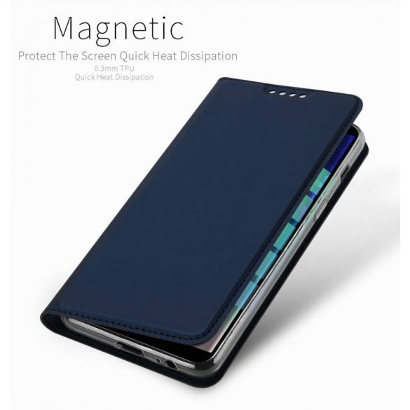 Dux Ducis Skin Pro  Huawei P Smart (2020) oldalra nyíló tok, sötétkék