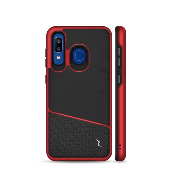 Zizo Division Series Samsung Galaxy A20/A50 ütésálló hátlap, tok, fekete-piros