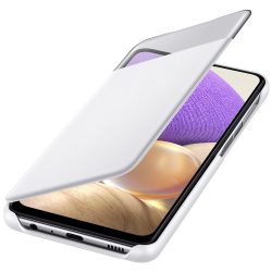   Samsung EF-EA326PWEGEE gyári S-View Samsung Galaxy A32 5G oldalra nyíló tok, fehér