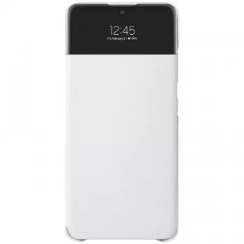   Samsung Clear S-View Case cover Samsung Galaxy A72/A72 5G gyári hátlap, tok, fehér