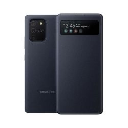   Samsung gyári S-View Case cover Samsung Galaxy S10 Lite oldalra nyíló tok, fekete