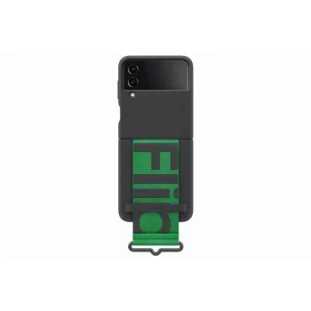   Samsung gyári Silicone Cover Strap Samsung Galaxy Z Flip 4 (EF-GF721TBE) hátlap, tok, pánttal, fekete