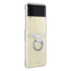   Samsung gyári Silicone Metal Ring Samsung Galaxy Z Flip 3 hátlap, tok, átlátszó