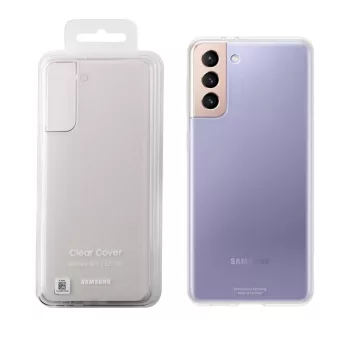   Samsung Clear Cover Samsung Galaxy S21 Plus gyári hátlap, tok, átlátszó