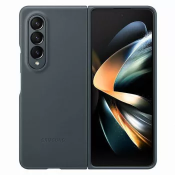   Samsung gyári Leather Cover Samsung Galaxy Z Fold 4 (EF-VF936LJE) eredeti bőr hátlap, tok, sötétzöld