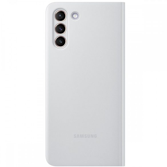 Samsung EF-ZG996CJEGEW gyári Clear View Cover Samsung Galaxy S21 Plus oldalra nyíló tok, szürke