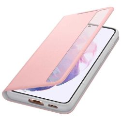   Samsung EF-ZG996CPEGEE gyári Clear View Cover Samsung Galaxy S21 Plus oldalra nyíló tok, rózsaszín