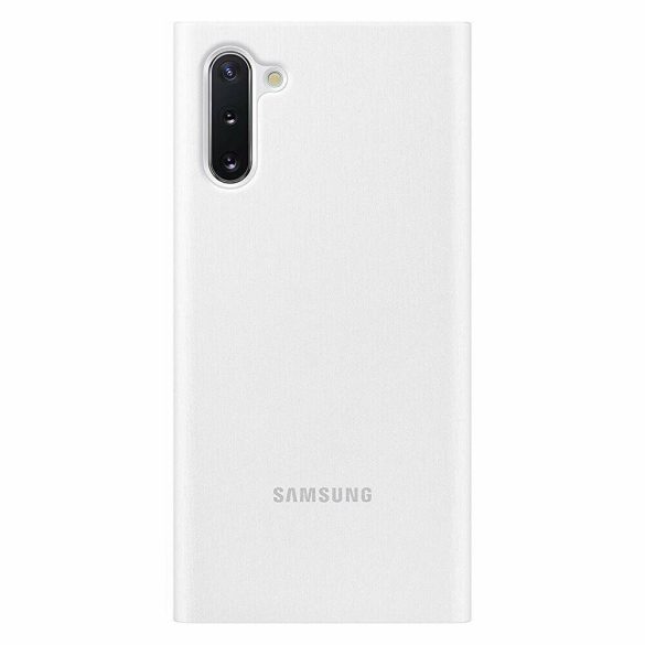 Samsung gyári Clear View Case cover Samsung Galaxy Note 10 (EF-ZN970CWE) oldalra nyíló tok, fehér