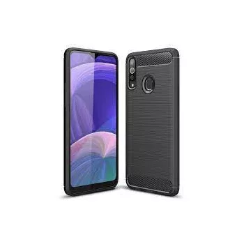   Carbon Case Flexible Samsung Galaxy A20s hátlap, tok, fekete