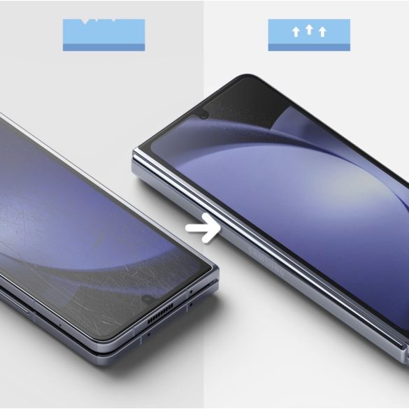 Ringke Dual Easy set Samsung Galaxy Z Fold 5 kijelzővédő fólia szett, átlátszó