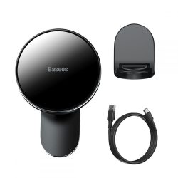   BaseusWXJN-01 Magnetic Wireless Car Charger MagSafe kompatibilis töltő és tartó, szellőzőrácsra, műszerfalra, fekete