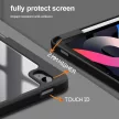 Infiland Crystal Case iPad Air 4 (2020) oldalra nyíló tok, fekete