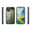 Supcase Unicorn Beetle iPhone 14 Plus szilikon ütésálló tok + övcsipesz + előlap, zöld