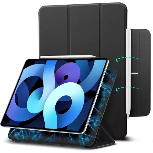ESR Rebound Magnetic iPad Air 4 10.9" (2020)/Air 5 10.9" (2022) oldalra nyíló smart tok, fekete