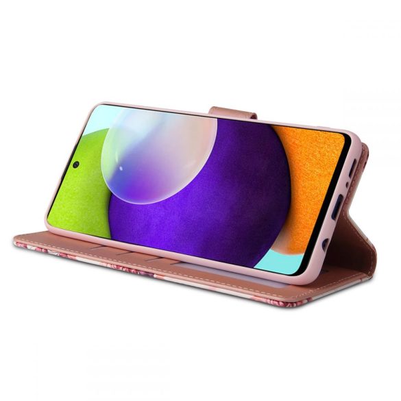 Tech-Protect Wallet Floral Samsung Galaxy A52/A52s oldalra nyíló hátlap, tok, mintás, színes