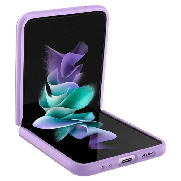 Spigen Thin Fit Shiny Samsung Galaxy Z Flip 3 hátlap, tok, lila
