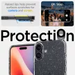 Spigen Liquid Crystal iPhone 16 Plus csillogó hátlap, tok, átlátszó
