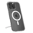 Spigen Ultra Hybrid MAG iPhone 16 Pro MagSafe hátlap, tok, átlátszó-fehér