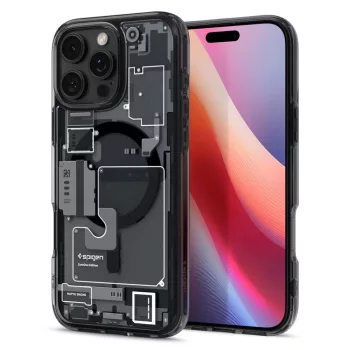   Spigen Ultra Hybrid MAG iPhone 16 Pro MagSafe ZERO ONE tok, fekete