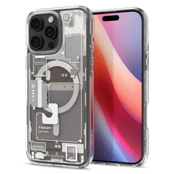  Spigen Ultra Hybrid MAG iPhone 16 Pro MagSafe ZERO ONE tok, szürke