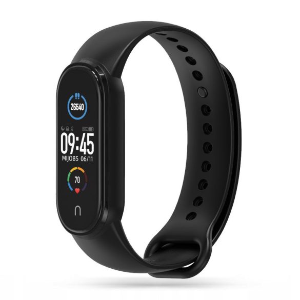 Tech-Protect Iconband Xiaomi Mi Smart Band 5/6/6/NFC/7 szilikon szíj, fekete