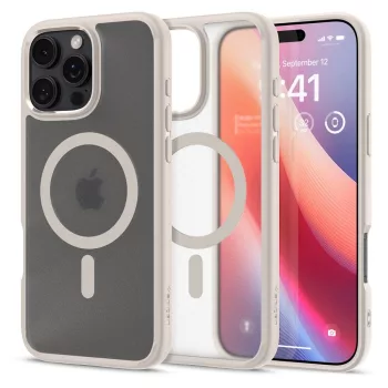   Spigen Ultra Hybrid MAG iPhone 16 Pro Max MagSafe hátlap, tok, szürke
