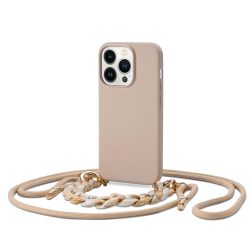   Tech-Protect Icon Chain iPhone 14 Pro Max hátlap, tok, bézs