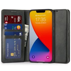 Tech-Protect Wallet Magnet iPhone 14 hátlap, tok, fekete