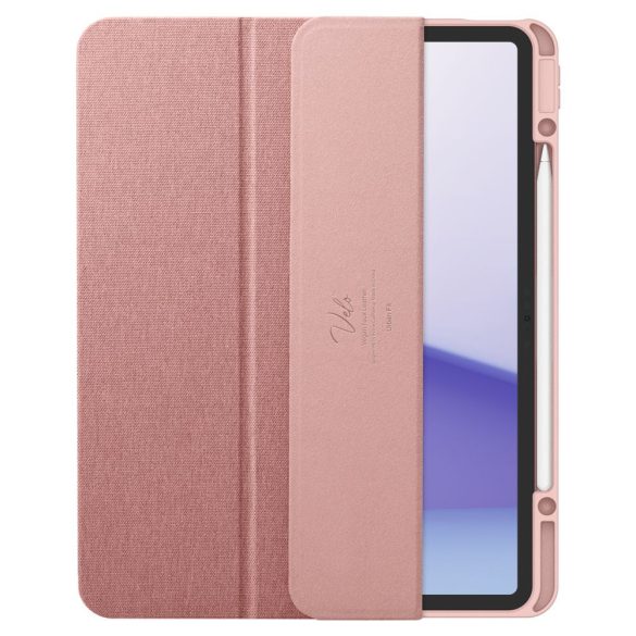 Spigen Urban Fit iPad Air 13 (2024) oldalra nyíló okos tok, rozé arany